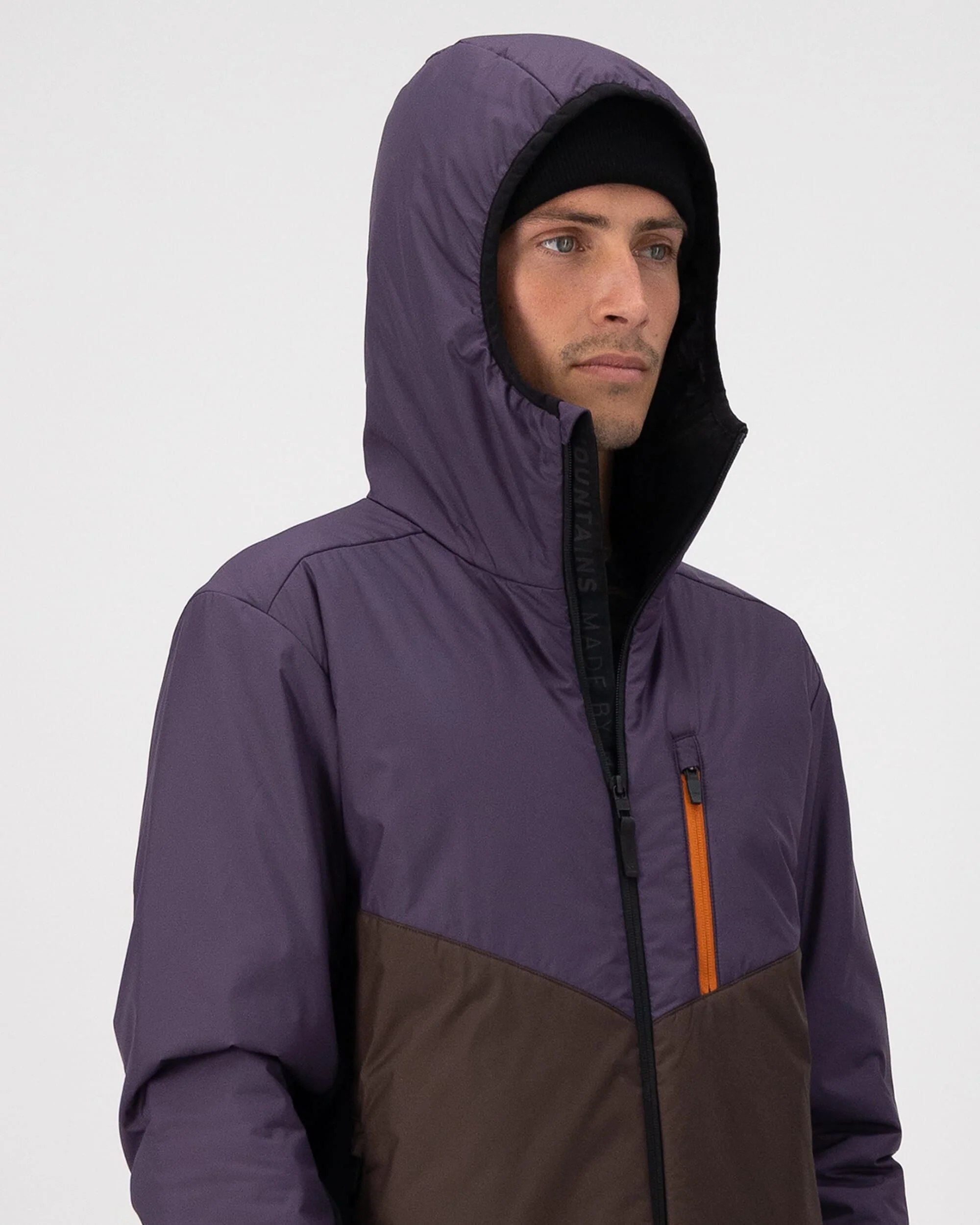 Arete Merino Insulated Hooded Jacket - Indigo / Cedar - Image 3