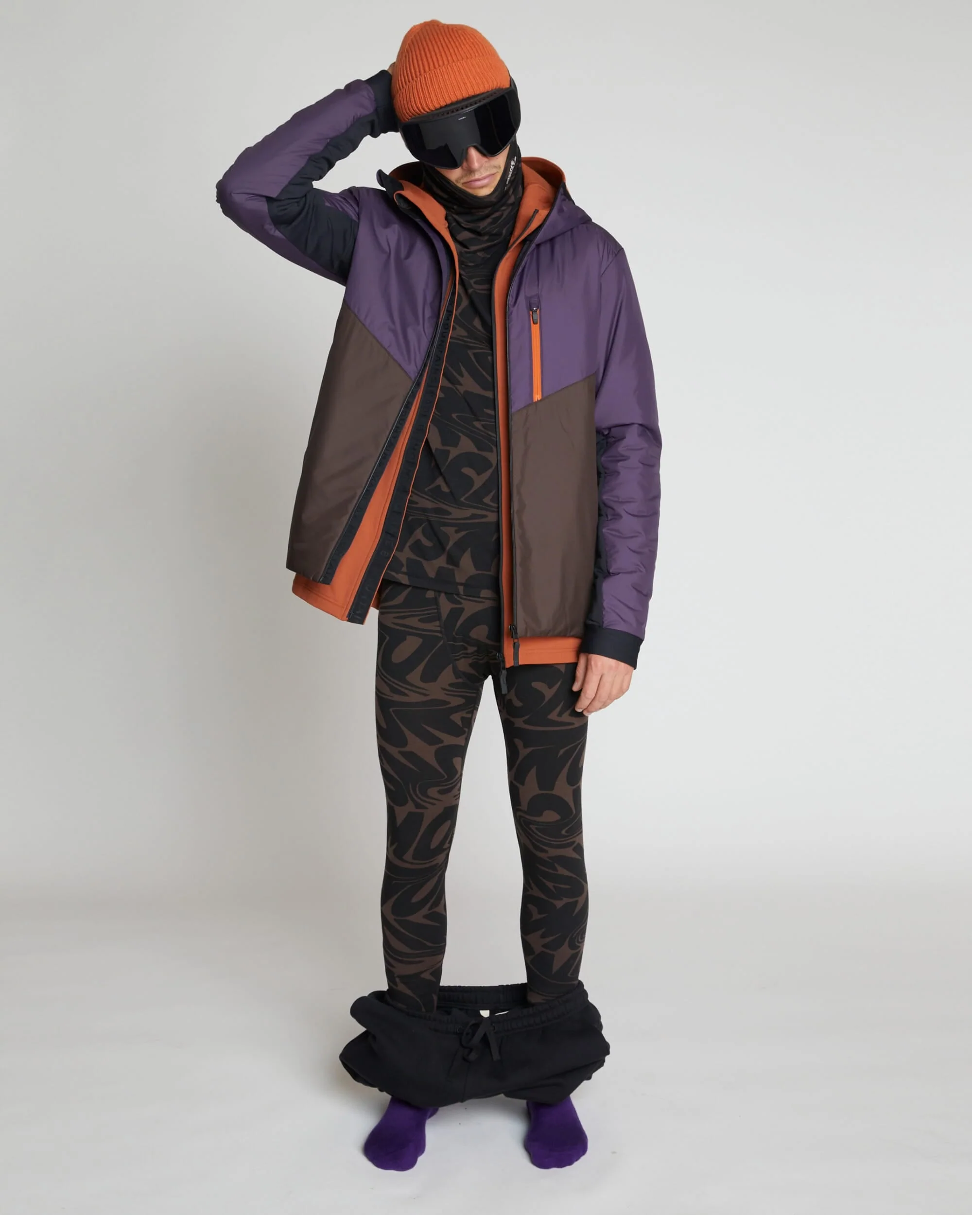 Arete Merino Insulated Hooded Jacket - Indigo / Cedar - Image 7