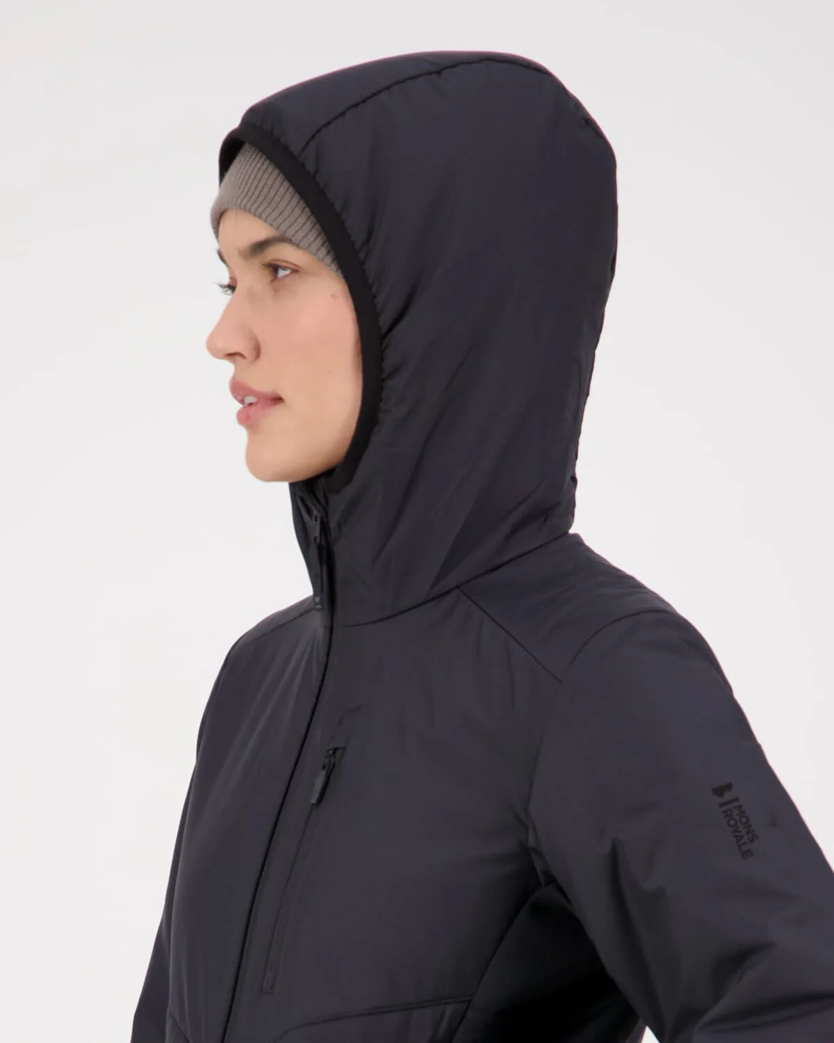Arete Merino Insulated Hooded Jacket - Black - Image 4