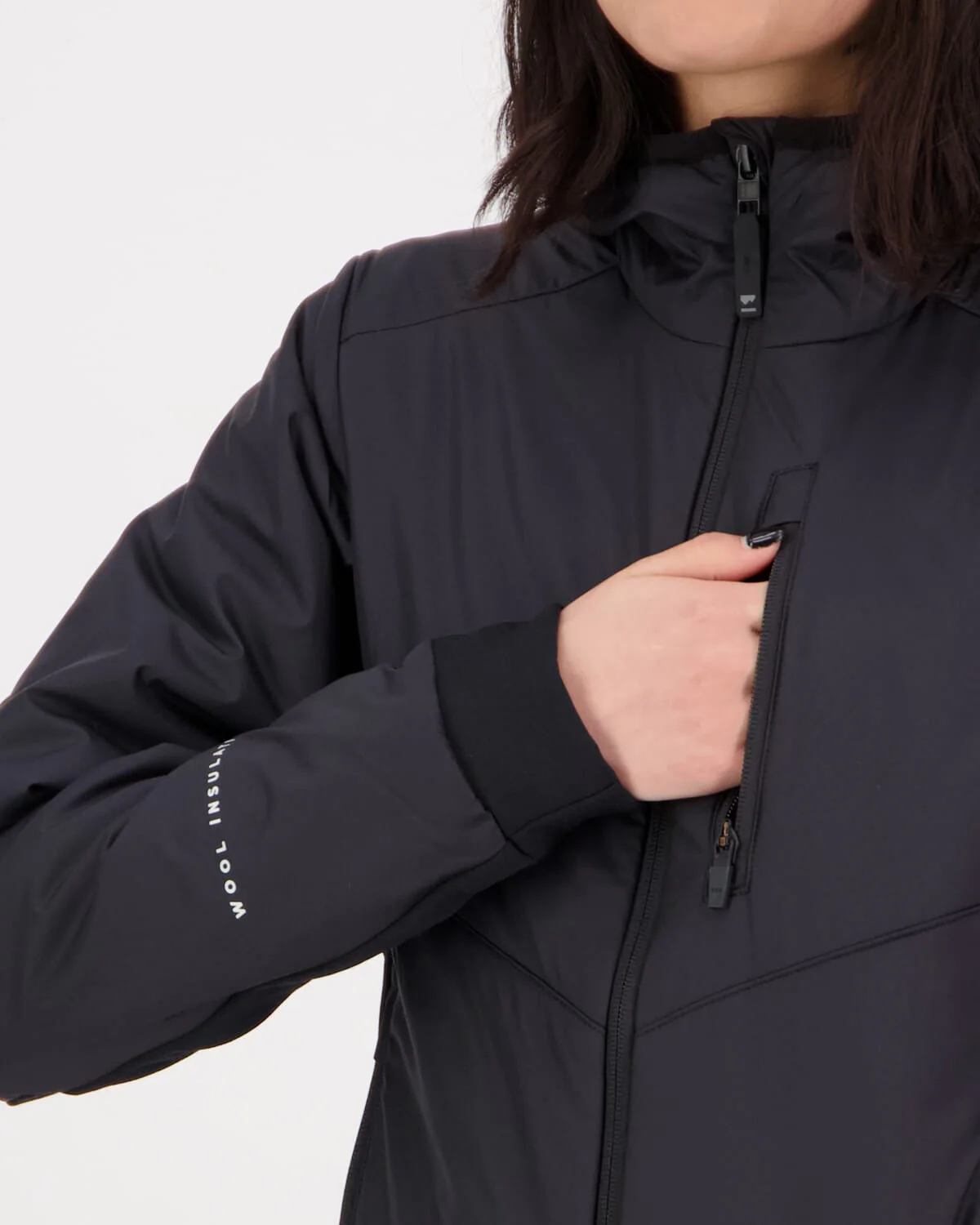 Arete Merino Insulated Hooded Jacket - Black - Image 5