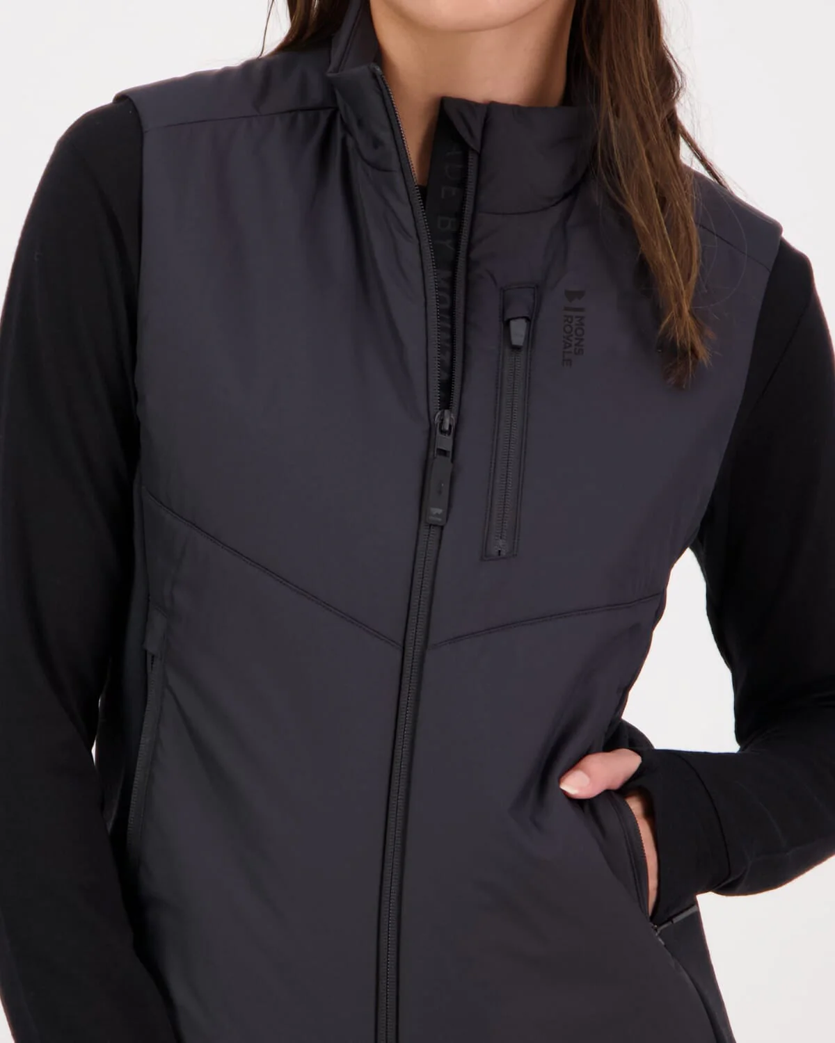 Arete Merino Insulated Vest - Black - Image 3