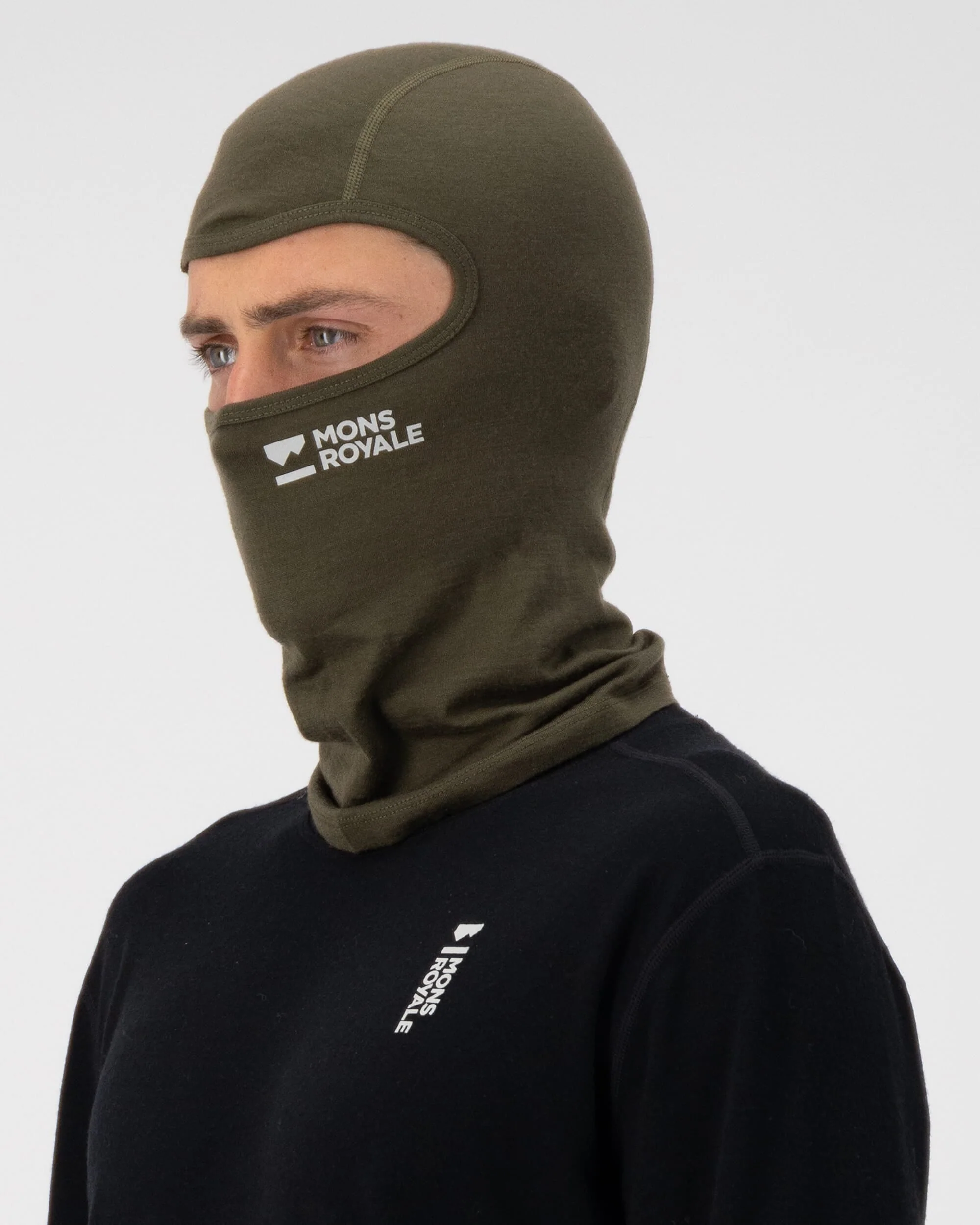 B3 Merino Balaclava - Dark Olive - Image 3