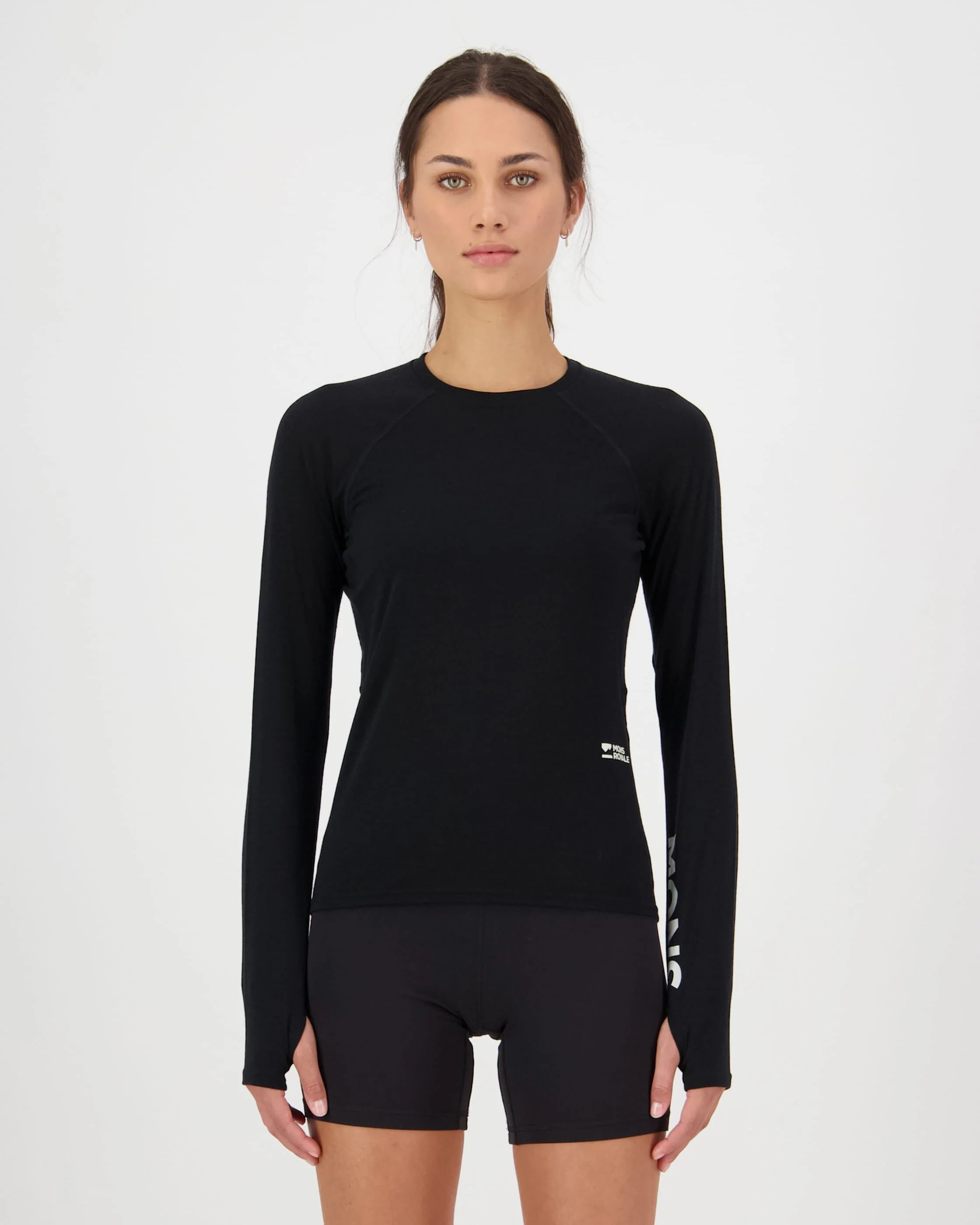 Bella Merino Long Sleeve - Black | Women's Long Sleeve Top - Image 4
