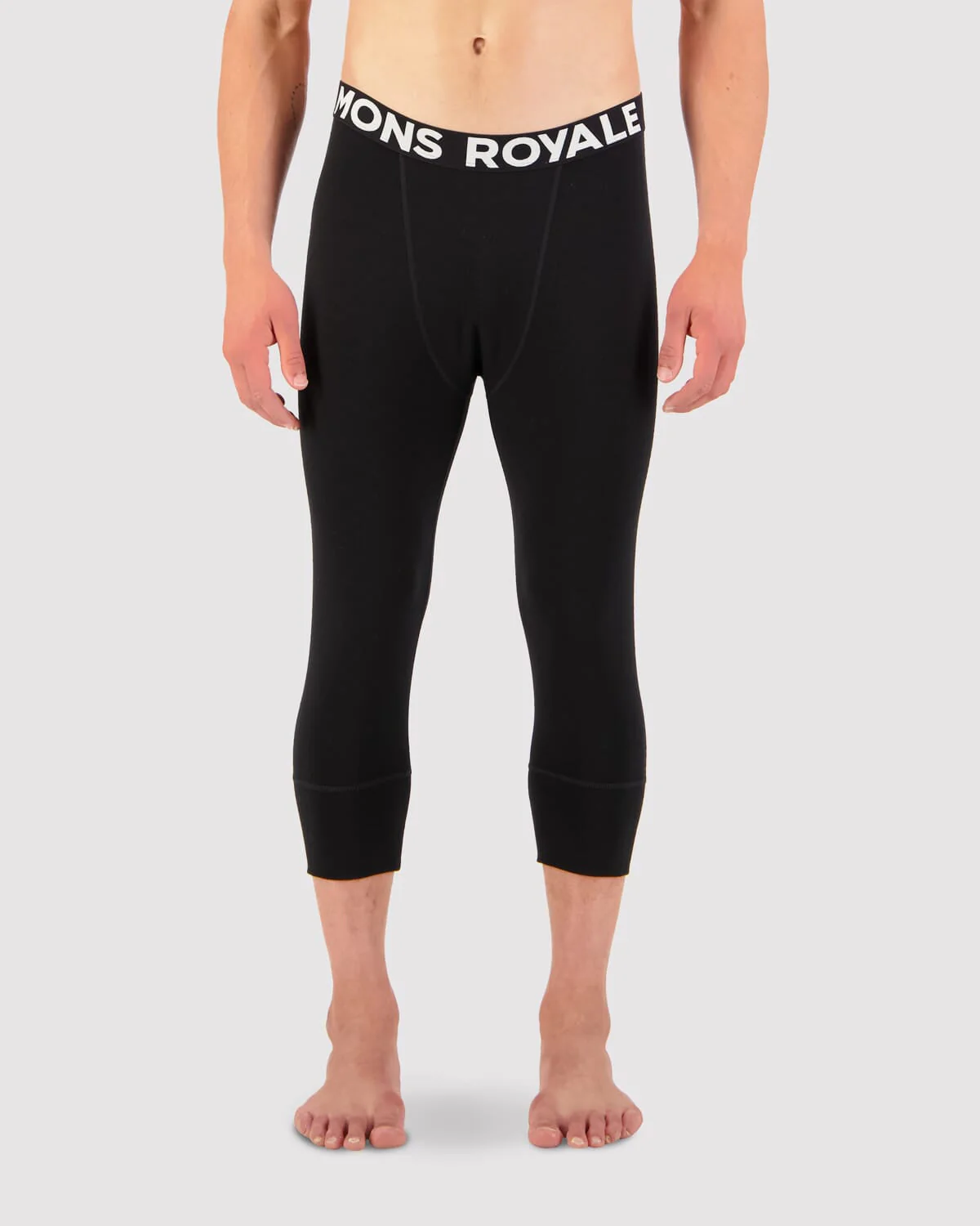 Cascade Merino Base Layer 3/4 Legging - Black | Men's Leggings - Image 3