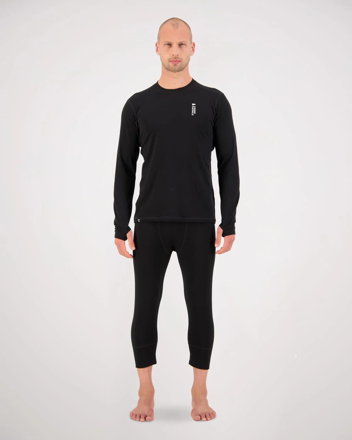 Cascade Merino Base Layer 3/4 Legging - Black | Men's Leggings - Image 4