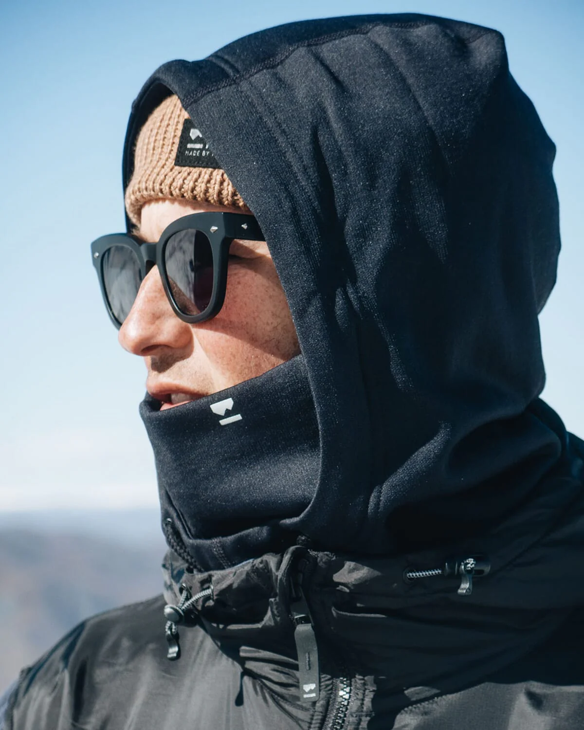 Decade Merino Fleece Hood - Black | Unisex - Image 3