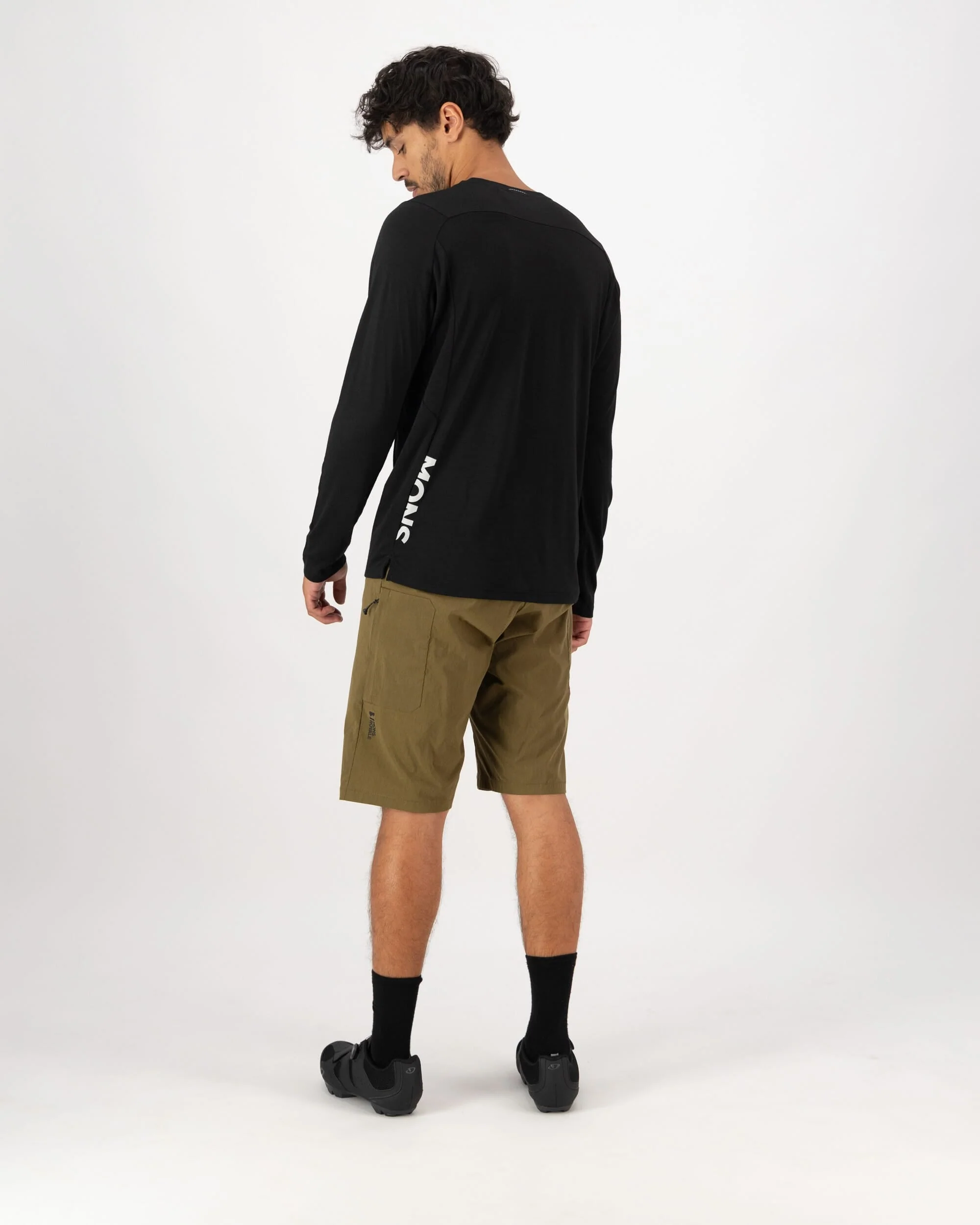 Diversion Merino Bike Jersey Long Sleeve - Black | Men's Bike Jersey - Image 4
