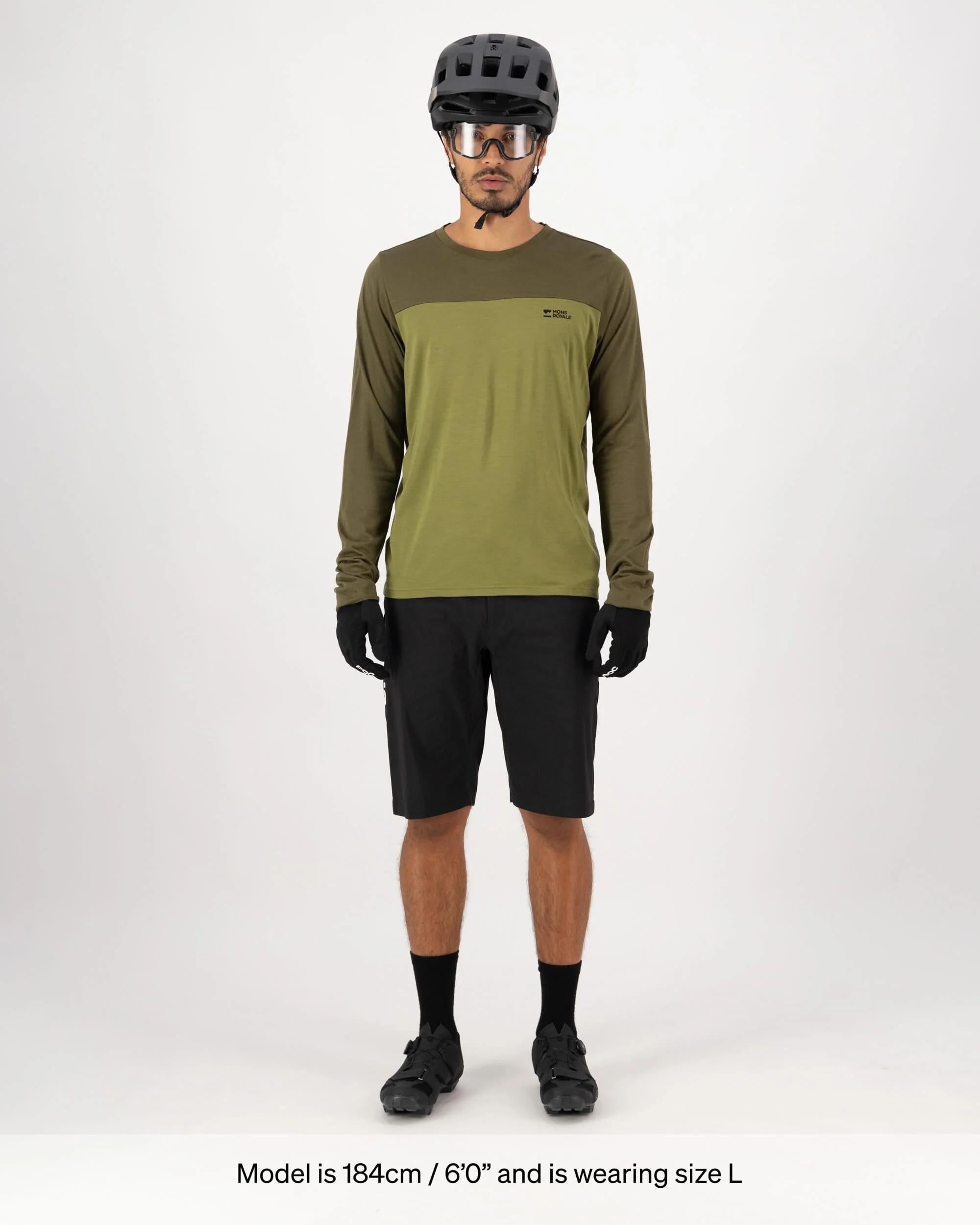 Diversion Merino Bike Jersey Long Sleeve - Fern / Olive | Men's Bike Jersey - Image 5