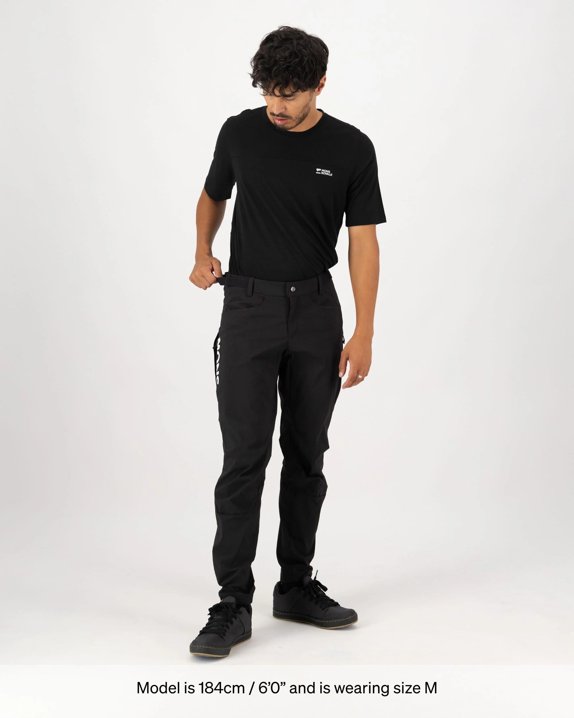 Diversion Merino Trail Pants - Black | Men's Pants - Image 5