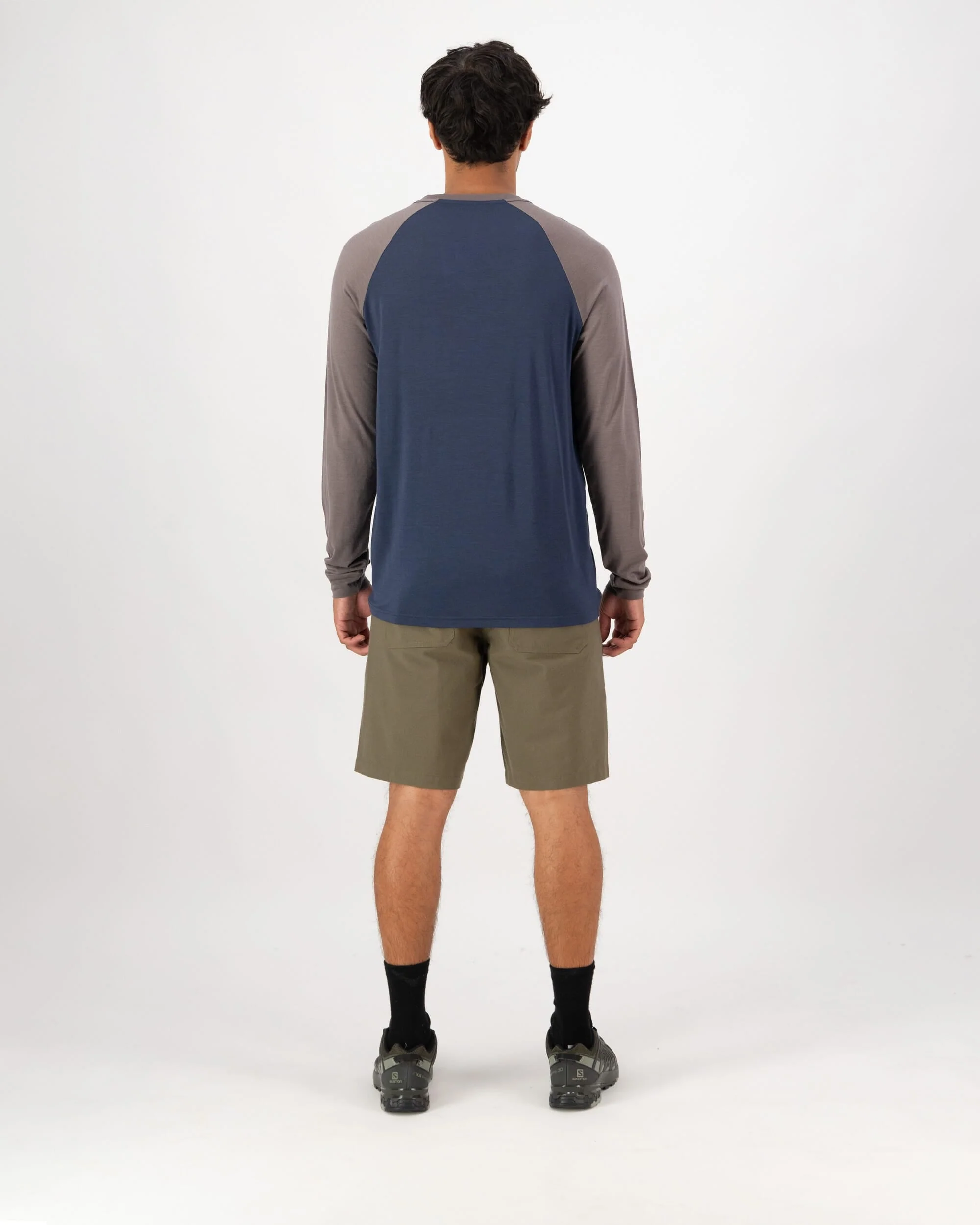 Icon Merino Raglan Long Sleeve - Midnight / Iron - Image 4