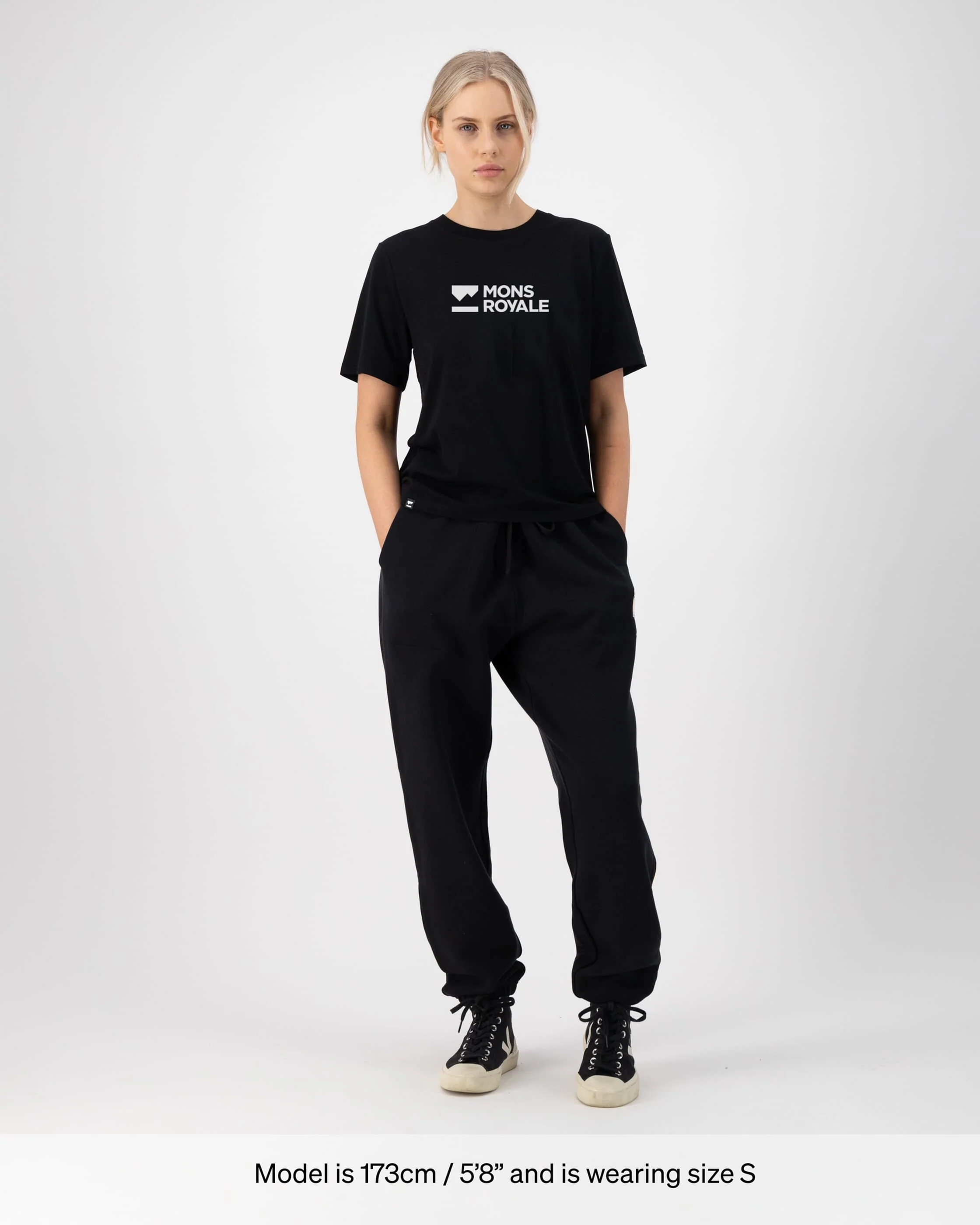 Icon Merino T-Shirt - Black | Women's T-Shirt - Image 3