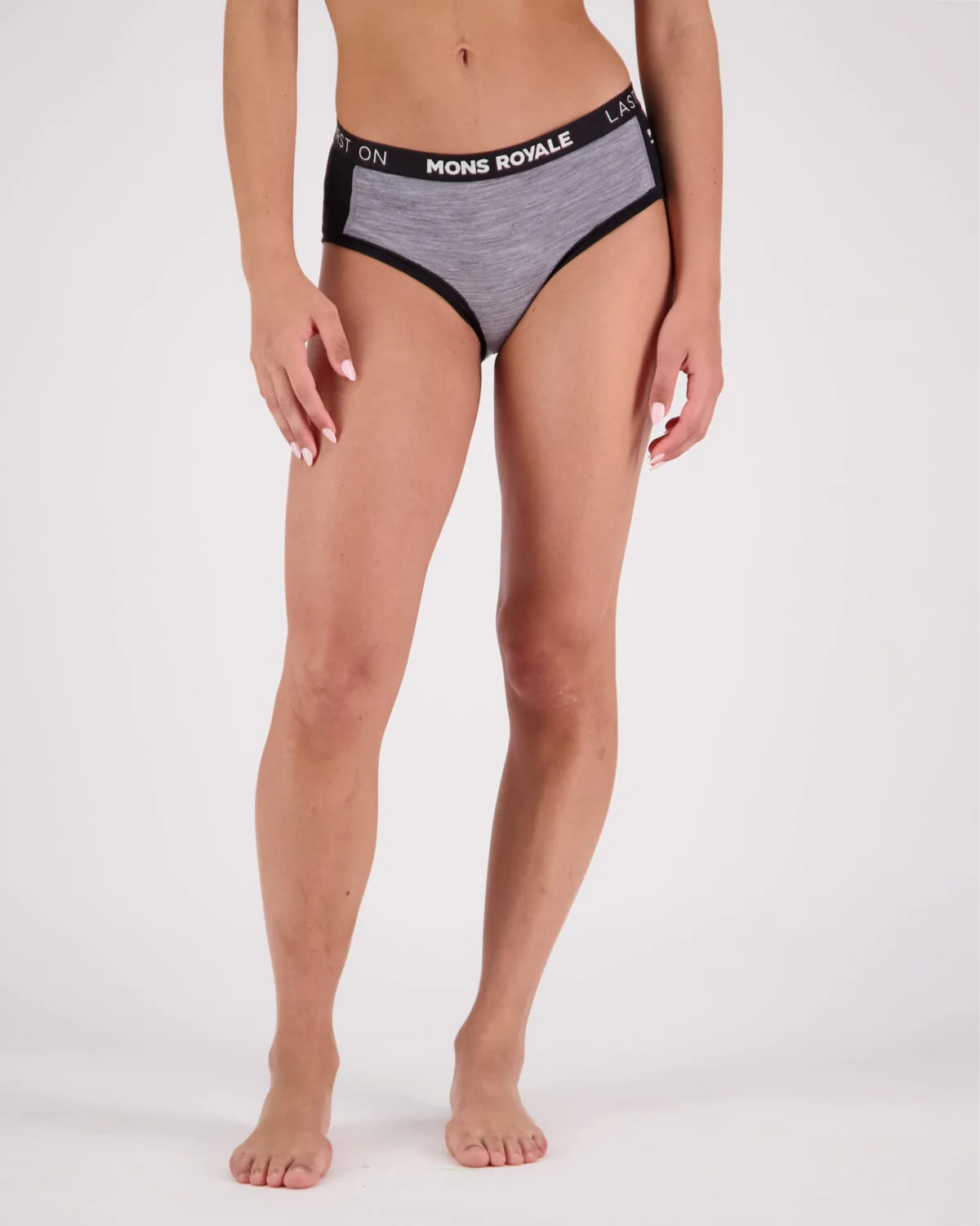 Sylvia Merino Boyleg - Grey Heather / Black | Women's Underwear - Image 3
