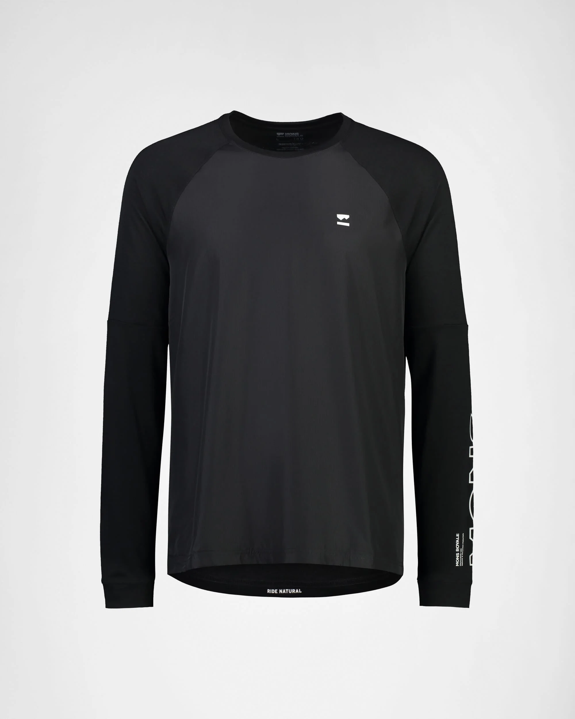 Tarn Merino Bike Wind Jersey - Black | Men's Bike Jersey - Image 4