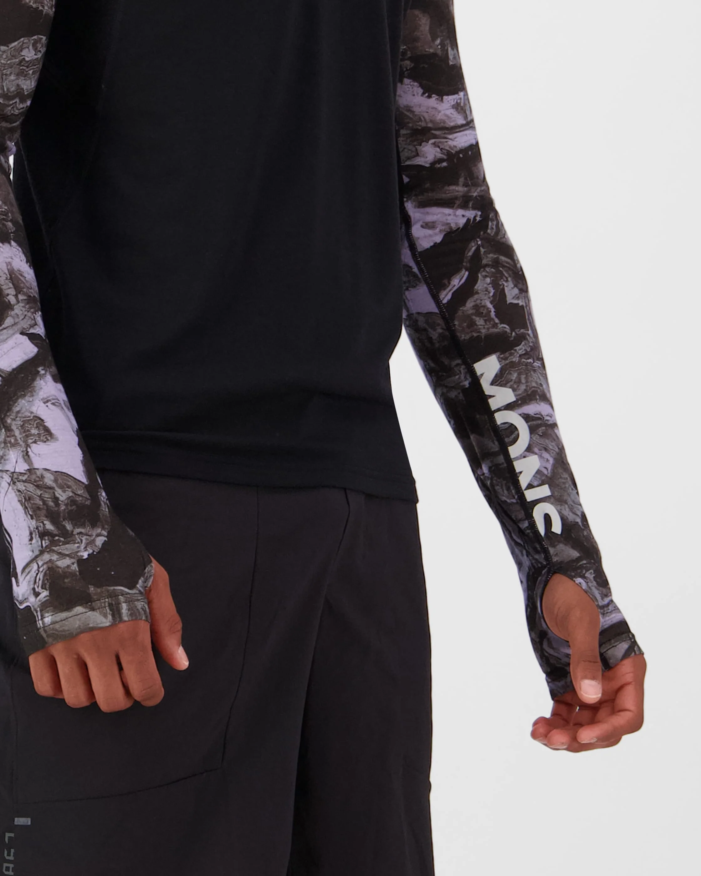 Temple Merino Long Sleeve - Rock Camo / Black | Men's Long Sleeve Top - Image 3