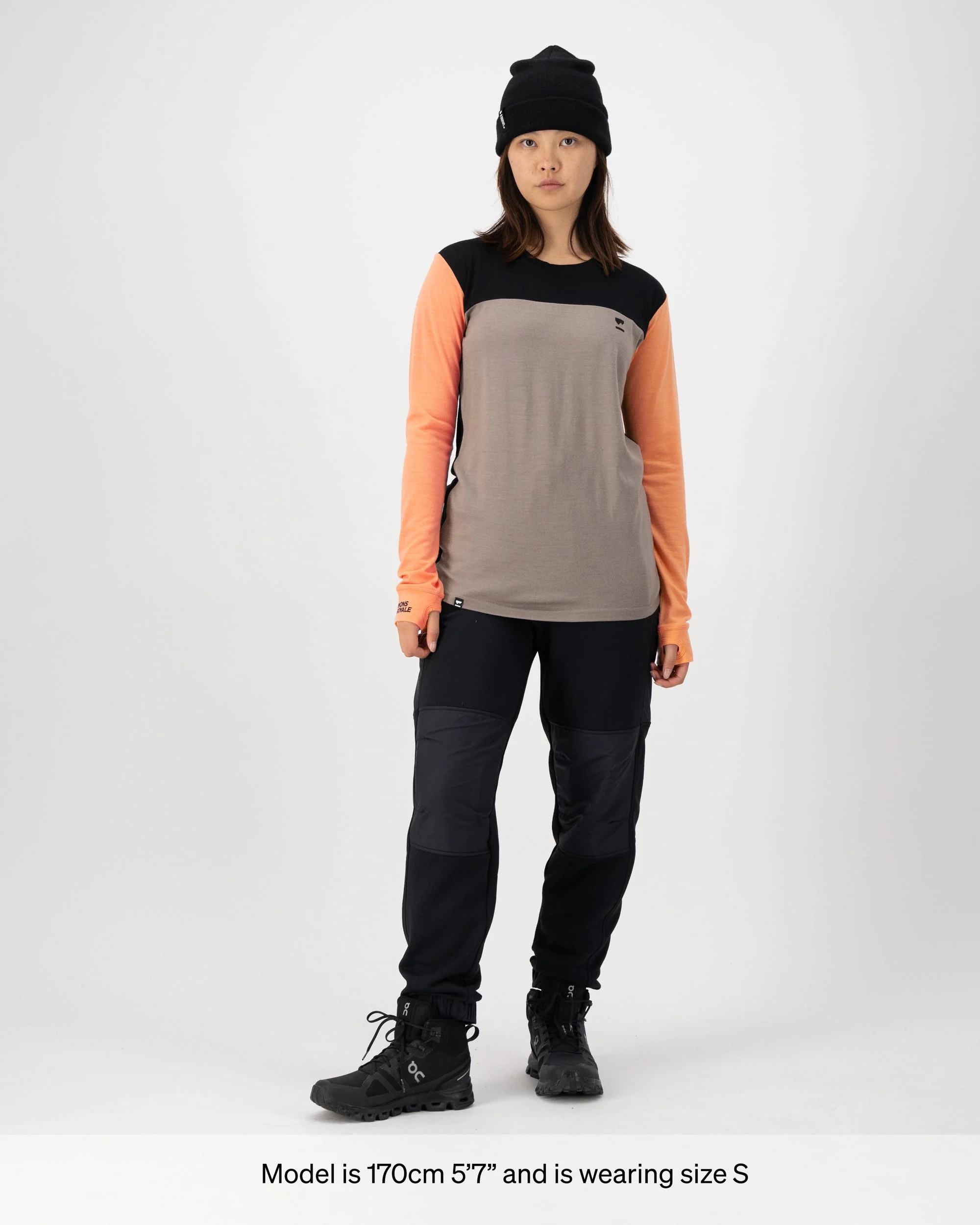 Yotei Merino Long Sleeve - Punch / Cinder / Black - Image 6