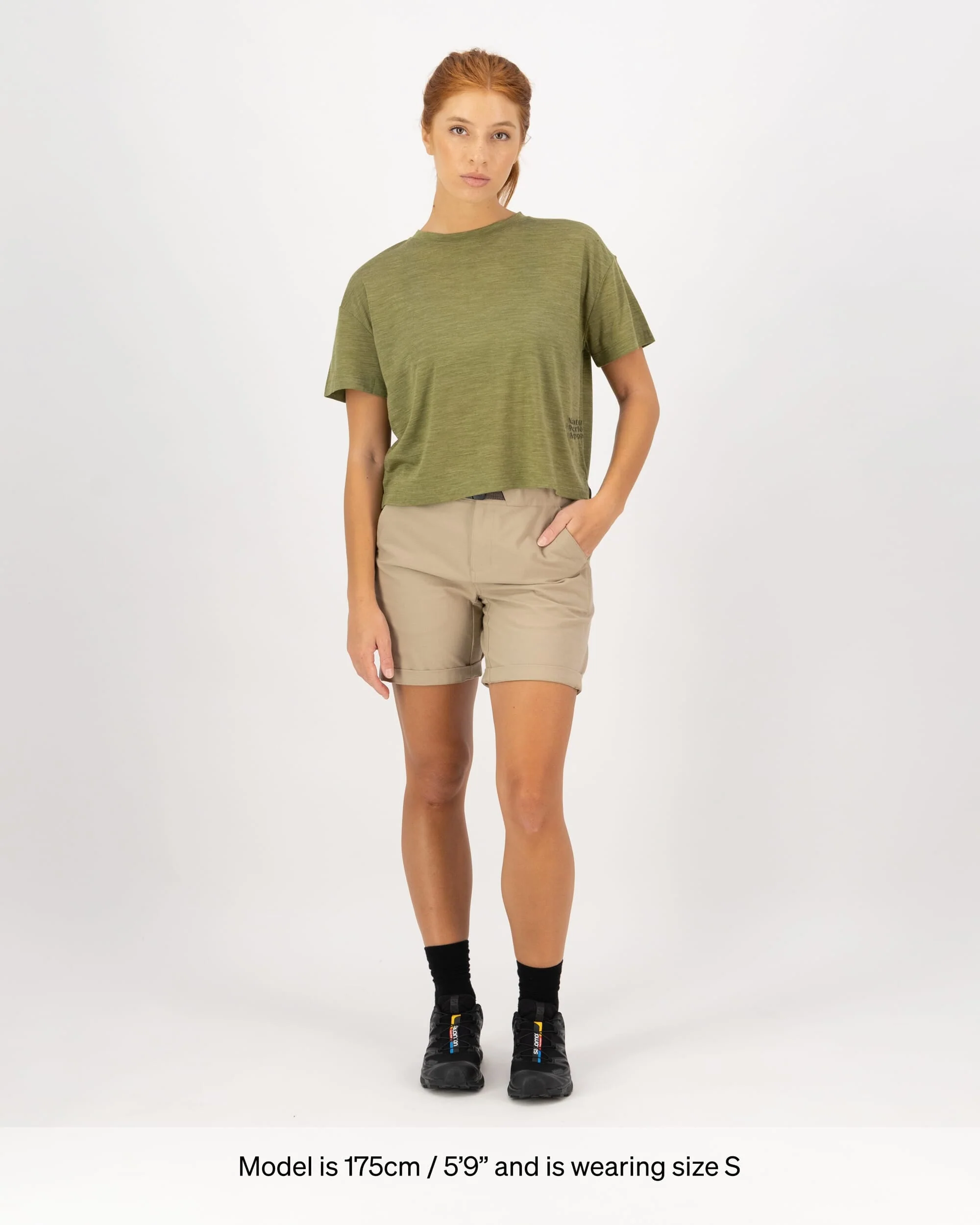 Zephyr Merino Tencel™ Boxy T-Shirt - Fern | Women's T-Shirt - Image 4