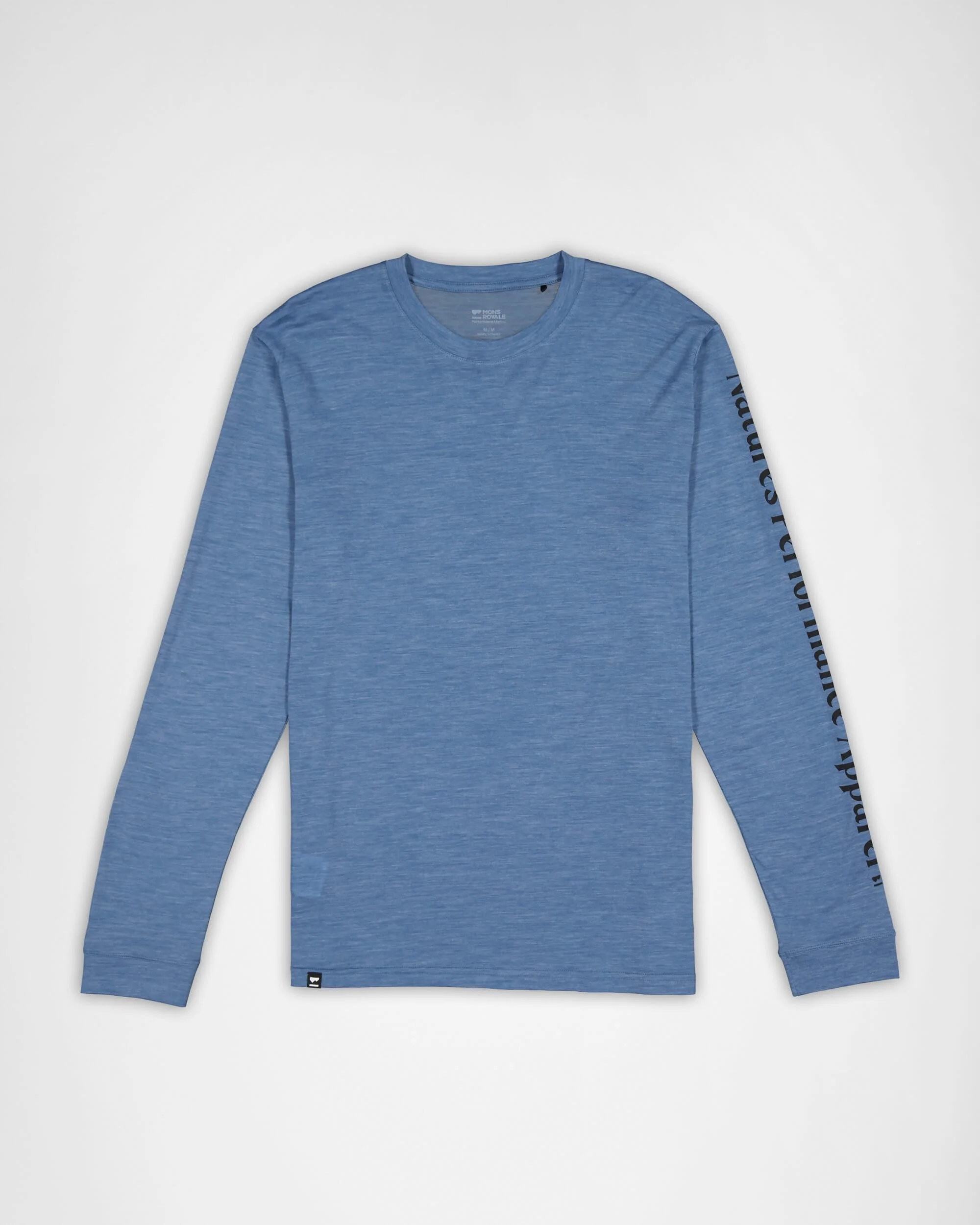 Zephyr Merino Tencel™ Long Sleeve - Steel Blue | Men's Long Sleeve Top - Image 3